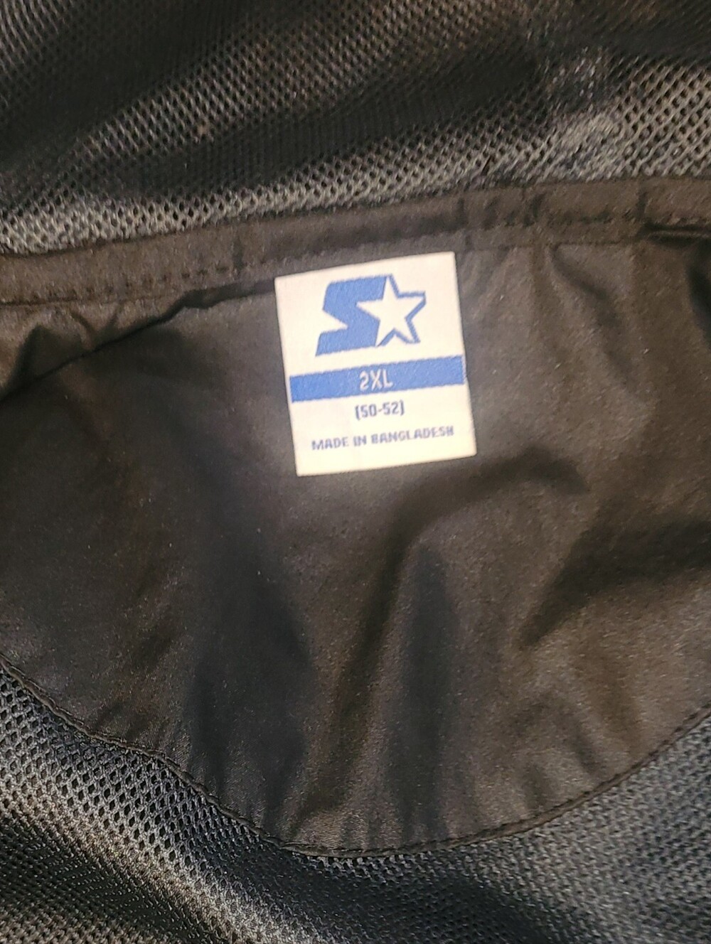 Starter, 2XL, Men's Black Hooded Windbreaker Jacket with Gray Chest Panels - Picture 2 of 11